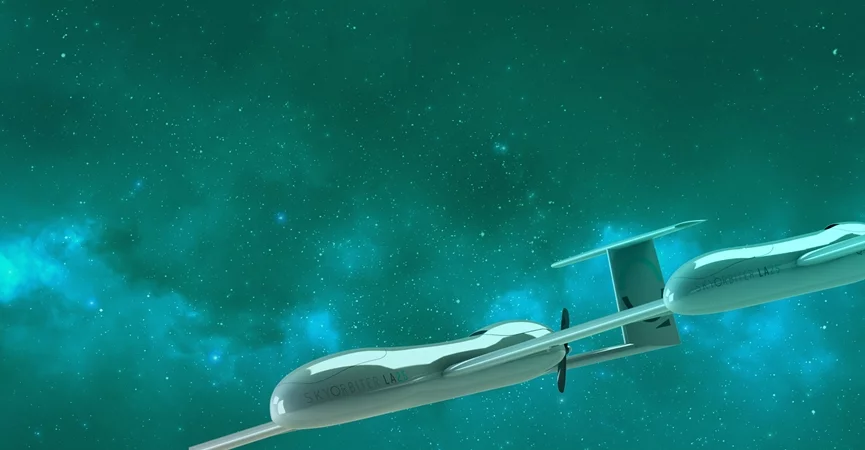 Quarkson's high-altitude SkyOrbiters will orbit at 22,000 m (72,000 ft) and can operate for years at a time