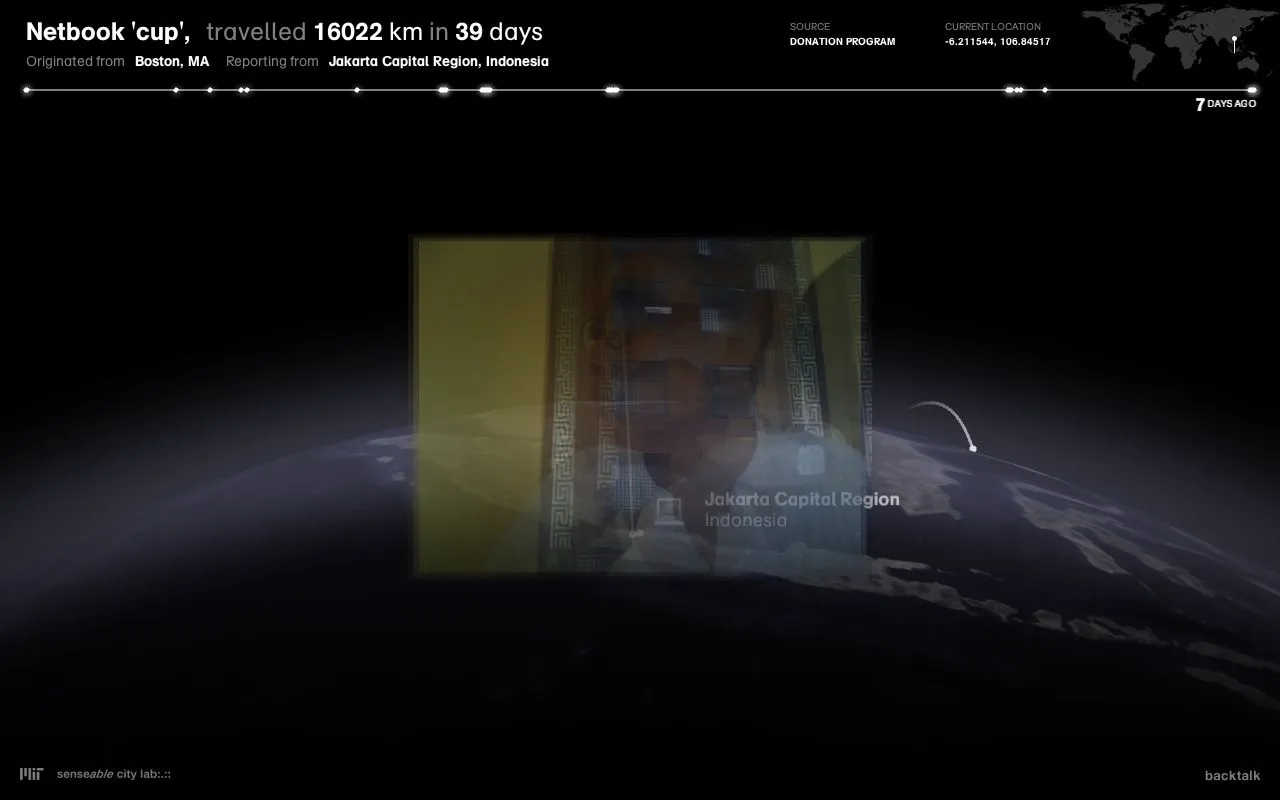 MIT's backtalk project aims at tracing the journeys of discarded electronics by applying location trackers to a number of products