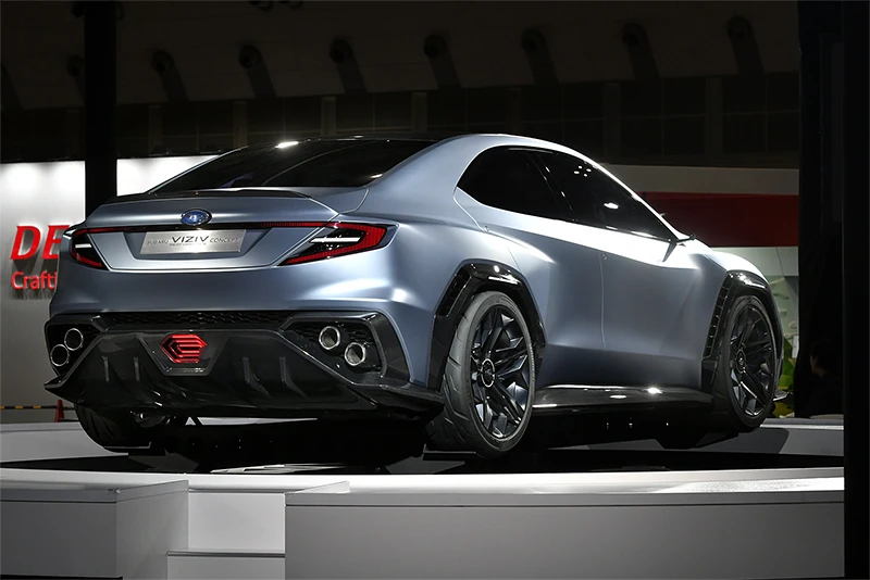 With its large diffuser and diagonally situated quad exhaust tips, the Viziv Performance Concept's rear-end is quite aggressive - don't expect to get too close a look on the street or track