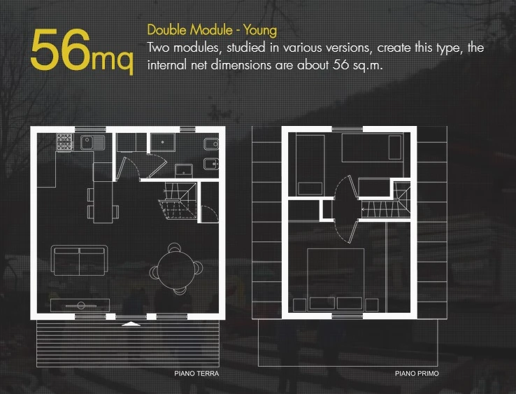 M.A.Di double house floor plan
