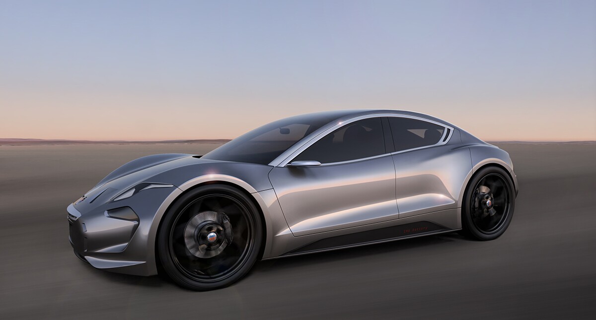Looking at the EMotion, Fisker's words about repackaging proportions come to life: stretched cabin, short, curvy hood and large arches
