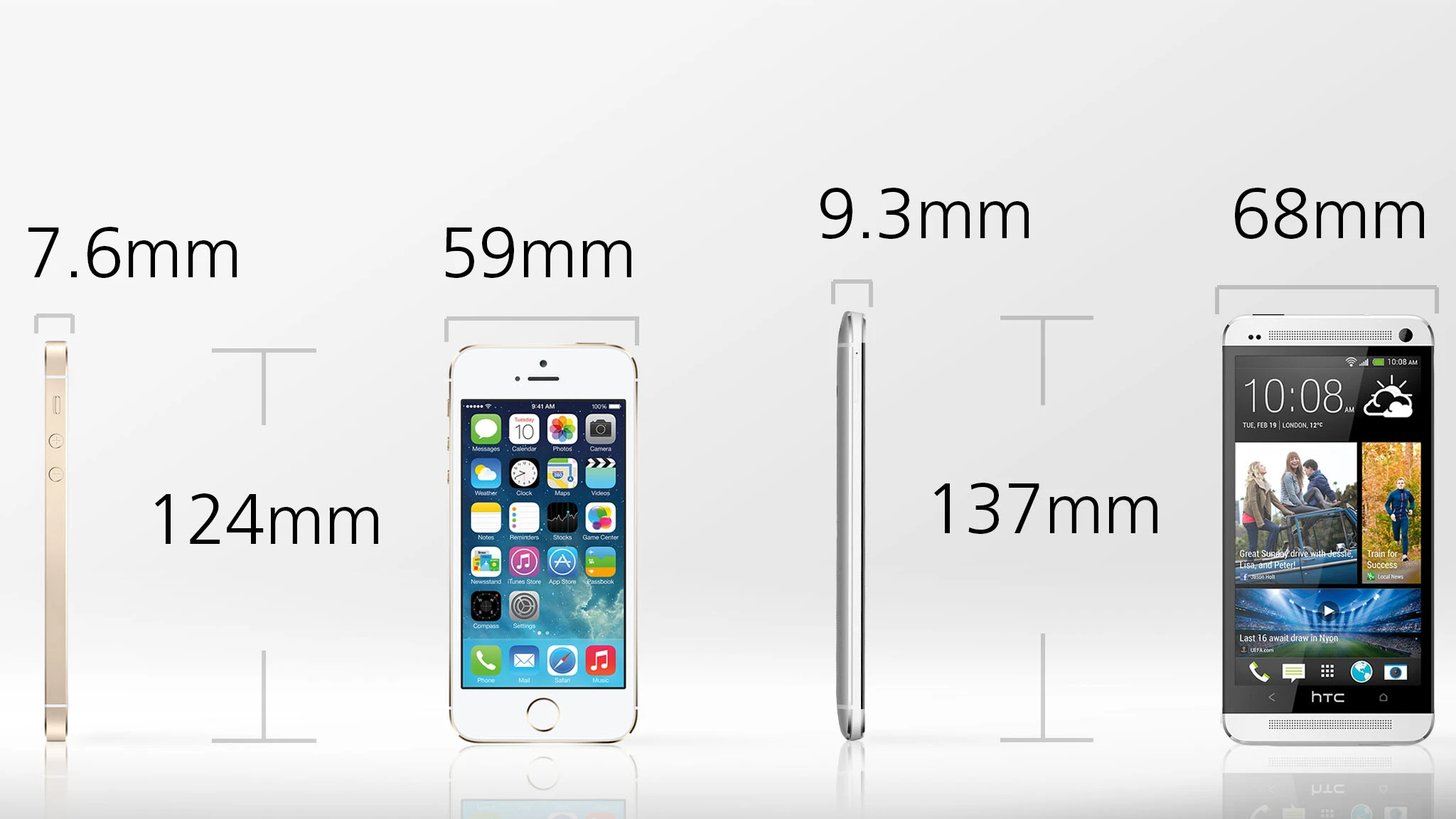 The One is a much larger phone, but we didn't find it to be too monstrous for most adult hands