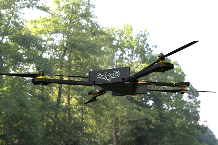 A rendering of the Blu in action