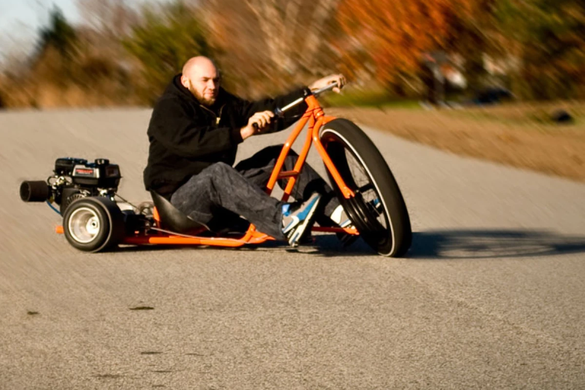 The Big Wheel Drift trike is proportioned to make an adult rider feel like a kid again