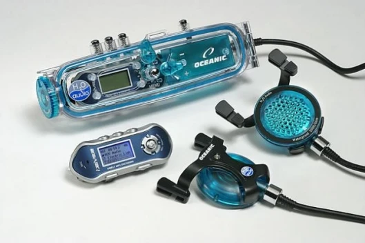 H2OAUDIO makes a range of waterproof MP3 players and accessories