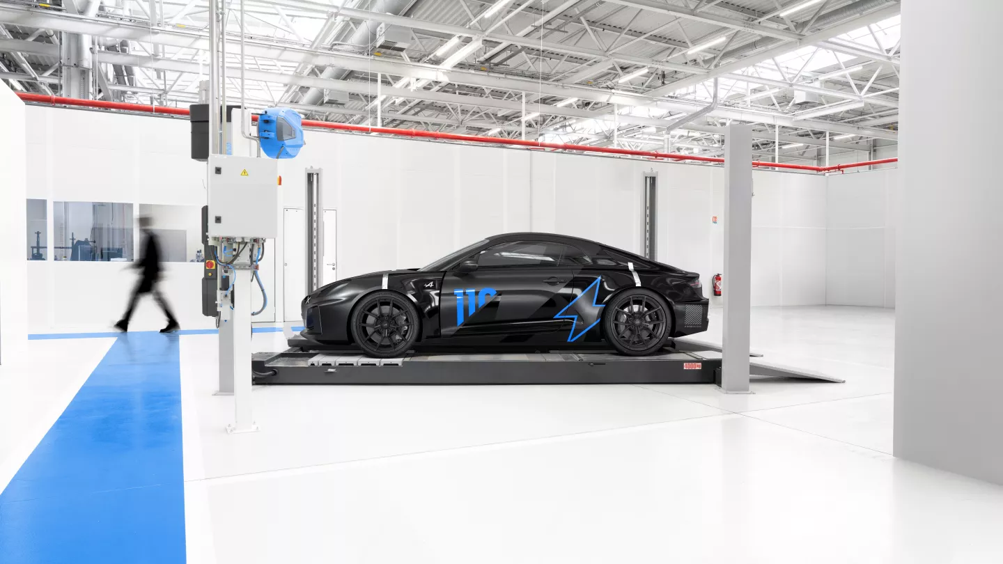 The Alpine A110 Future prototype was fine-tuned entirely digitally via 48,000 km of F1-style simulated testing