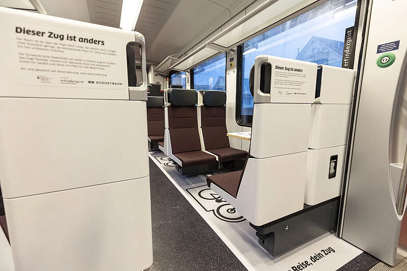 The seats are available to all passengers when not folded