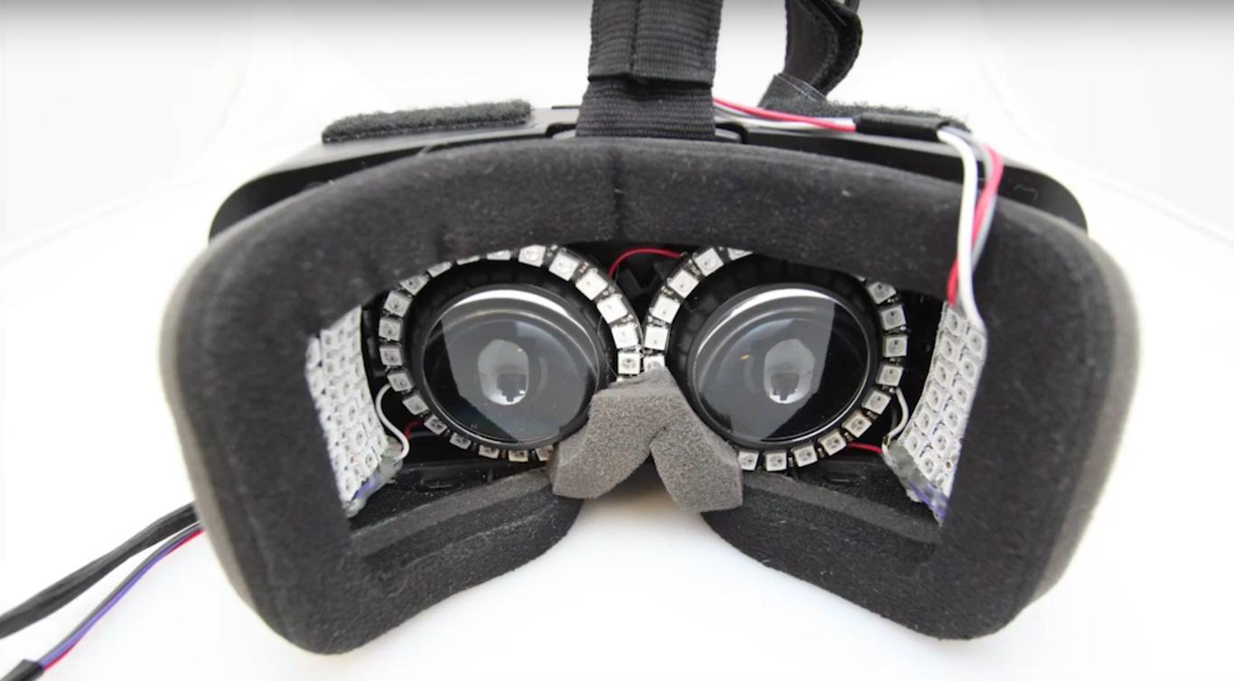 Microsoft Research combats VR nausea with inexpensive LED arrays