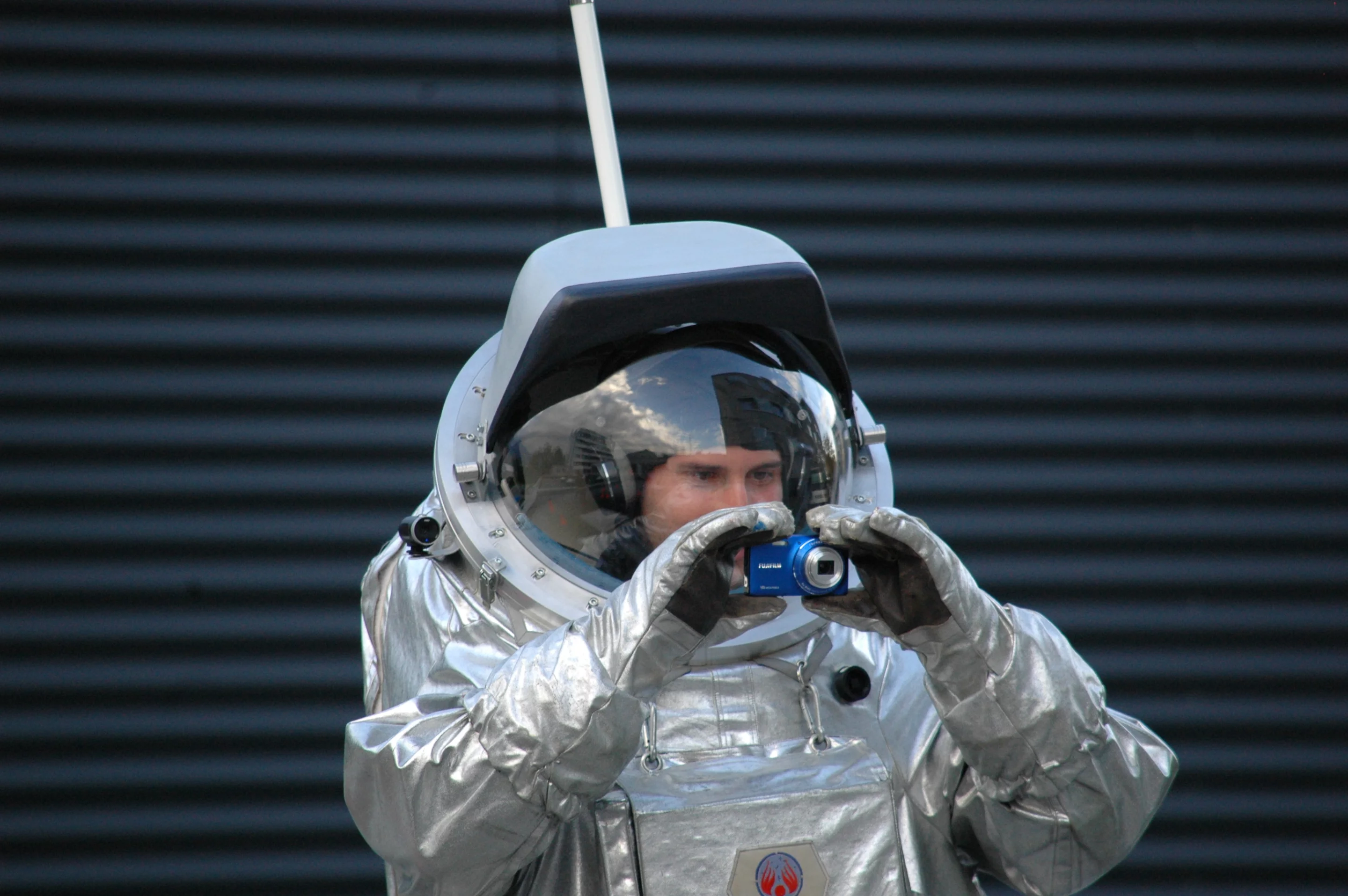 Aouda.X analog astronaut, Luca Foresta, takes photos of the horizon (Photo: OewF/Claudia Stix)