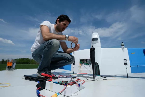 When the SkyOne UAV begins to run out of juice, an algorithm guides it to the nearest xStation to recharge, saving it the trouble of returning to its home base