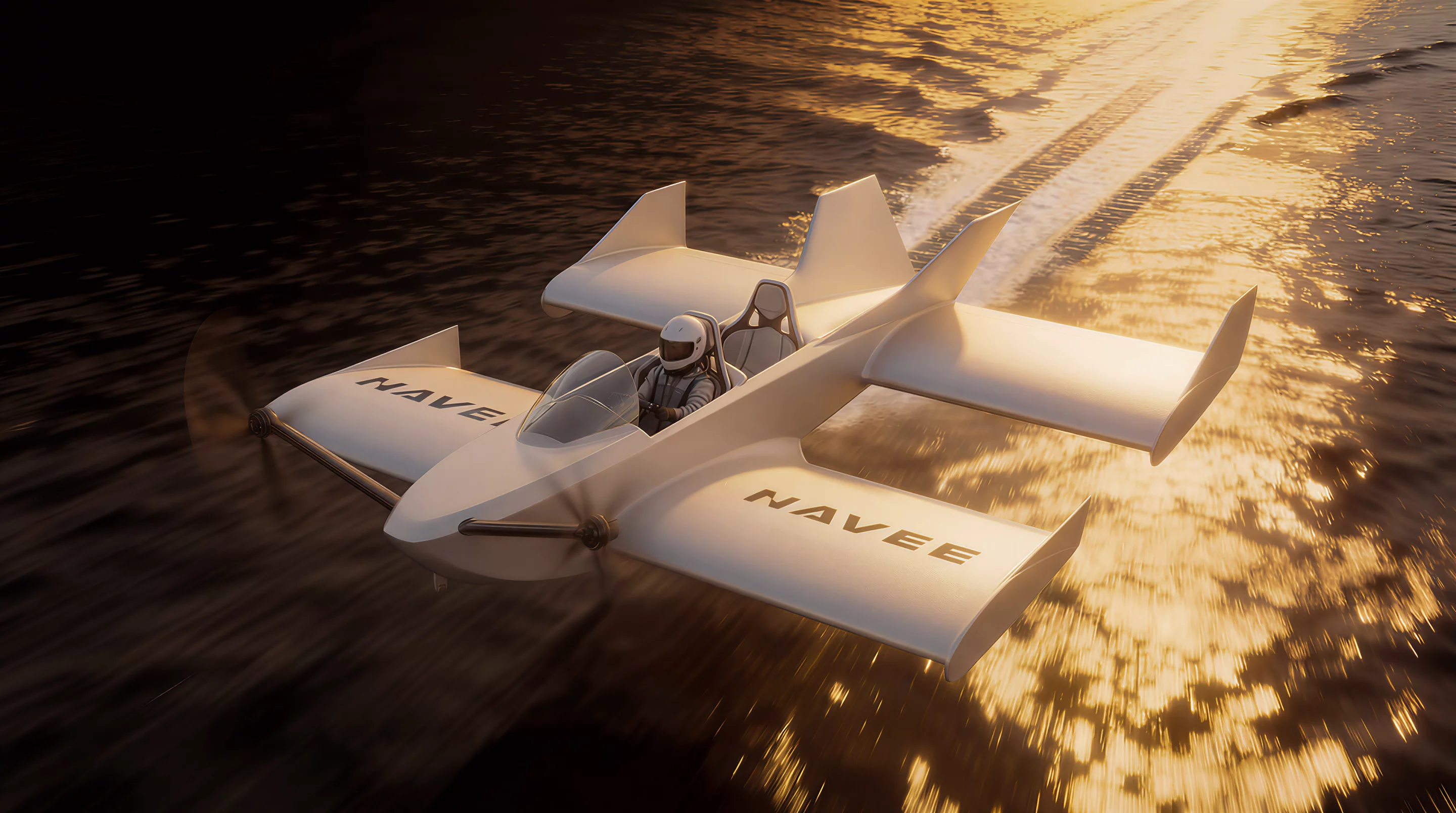 The WaveFly 5X making its public debut flight over Lake Taihu, China's third largest lake