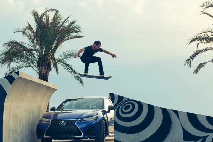 The Lexus Hoverboard in full flight