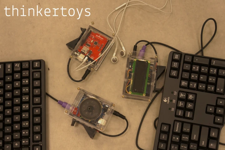 Dhairya Dand's prototype ThinkerToys are edutainment modules designed to put functional e-waste such as PS/2 keyboards and mice to good use
