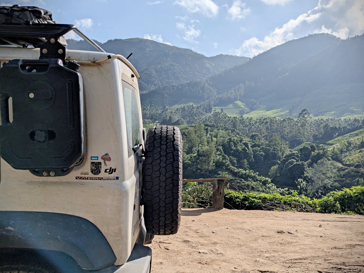 A jerry can setup is a necessary addition when you’re going long distances in the Jimny