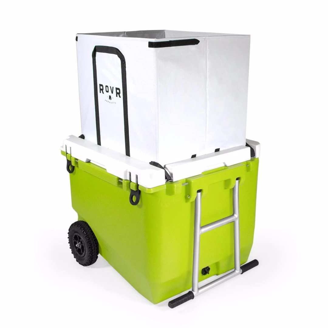 The collapsible bucket lets you pile other gear atop the Rollr 60 and pull it all to your destination
