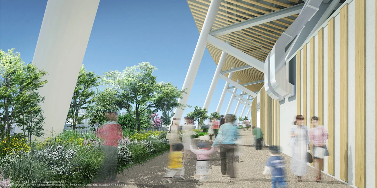 Under construction now, the National Stadium by Kengo Kuma & Associates