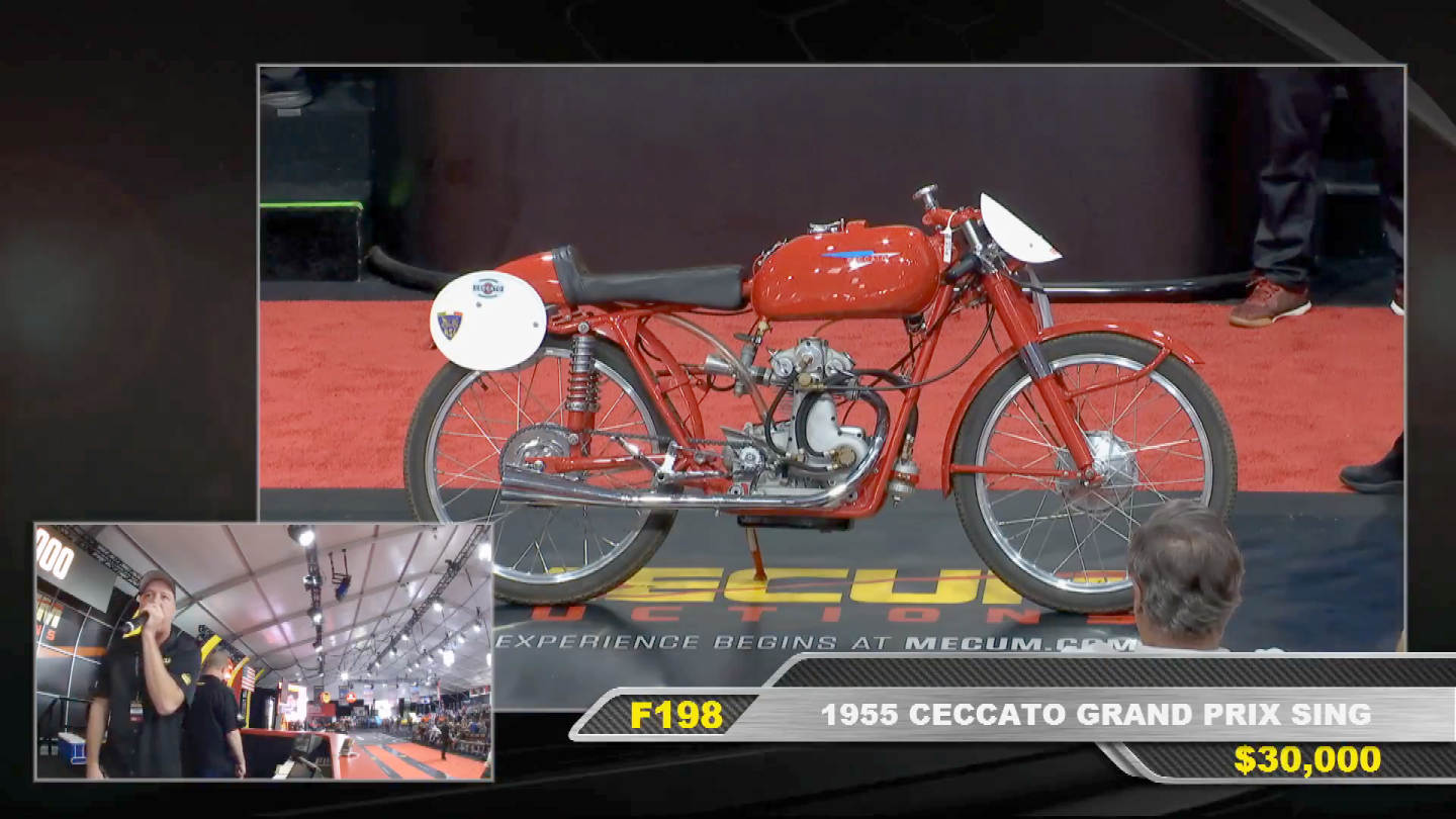 1955 Ceccato Grand Prix Single Cam | Price: $41,800 | Estimate: $35,000 - $45,000 | Auctioneer: Mecum | Lot F198 | Auction Description