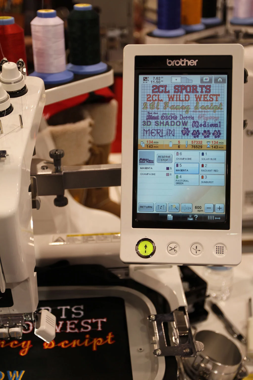 Brother showed-off its Entrepreneur embroidery machine at CES 2010