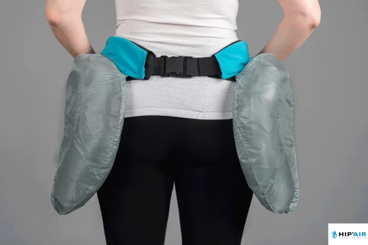The Helite Hip'Air protecting hips with air bags