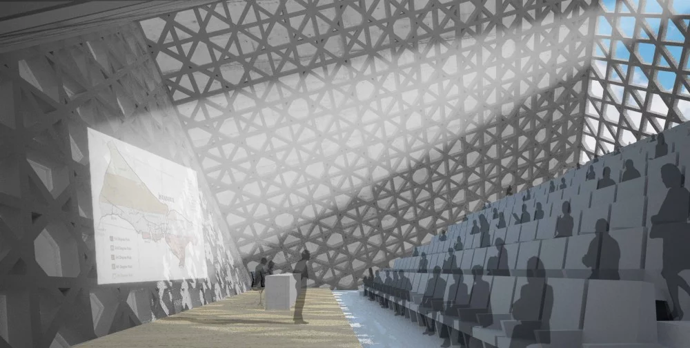 The OODA concept for the center includes an extensive 4D cinema (image: OODA)