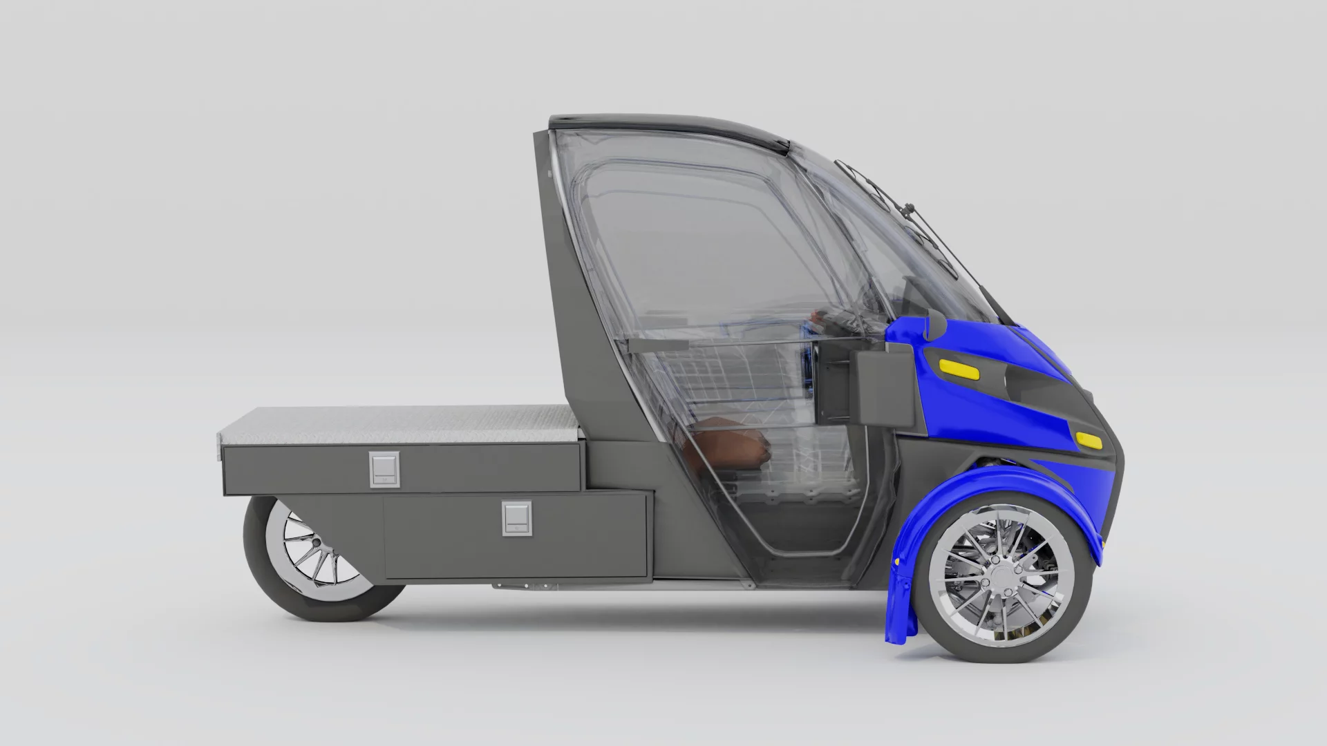 Concept sketch of the Deliverator, with doors but minus the Cargo Cube