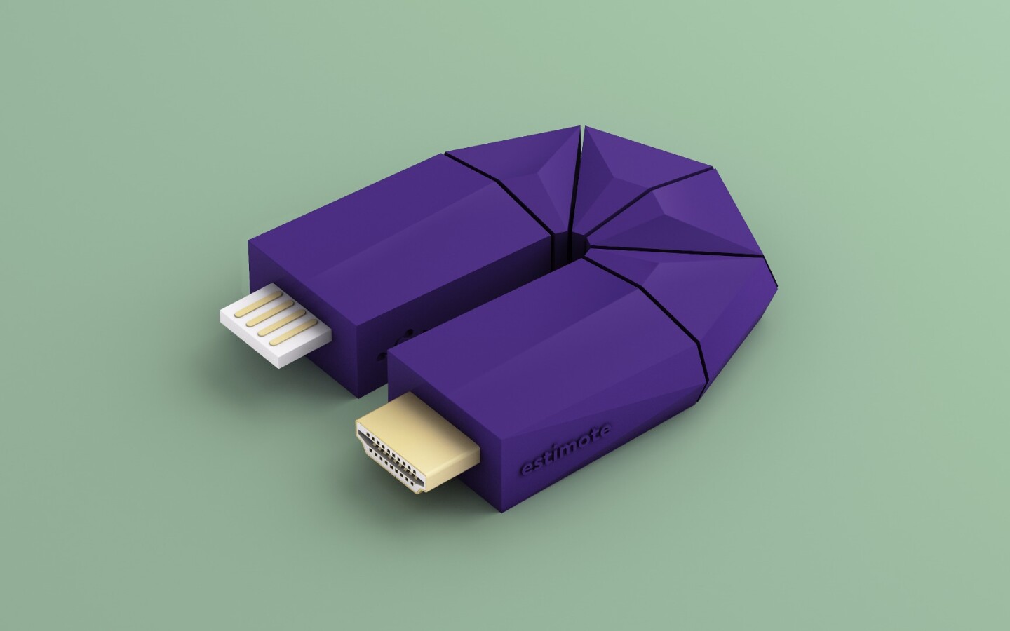 The Estimote Mirror dongle is compact and plugs into a TVs USB and HDMI ports - assuming they're in the right configuration