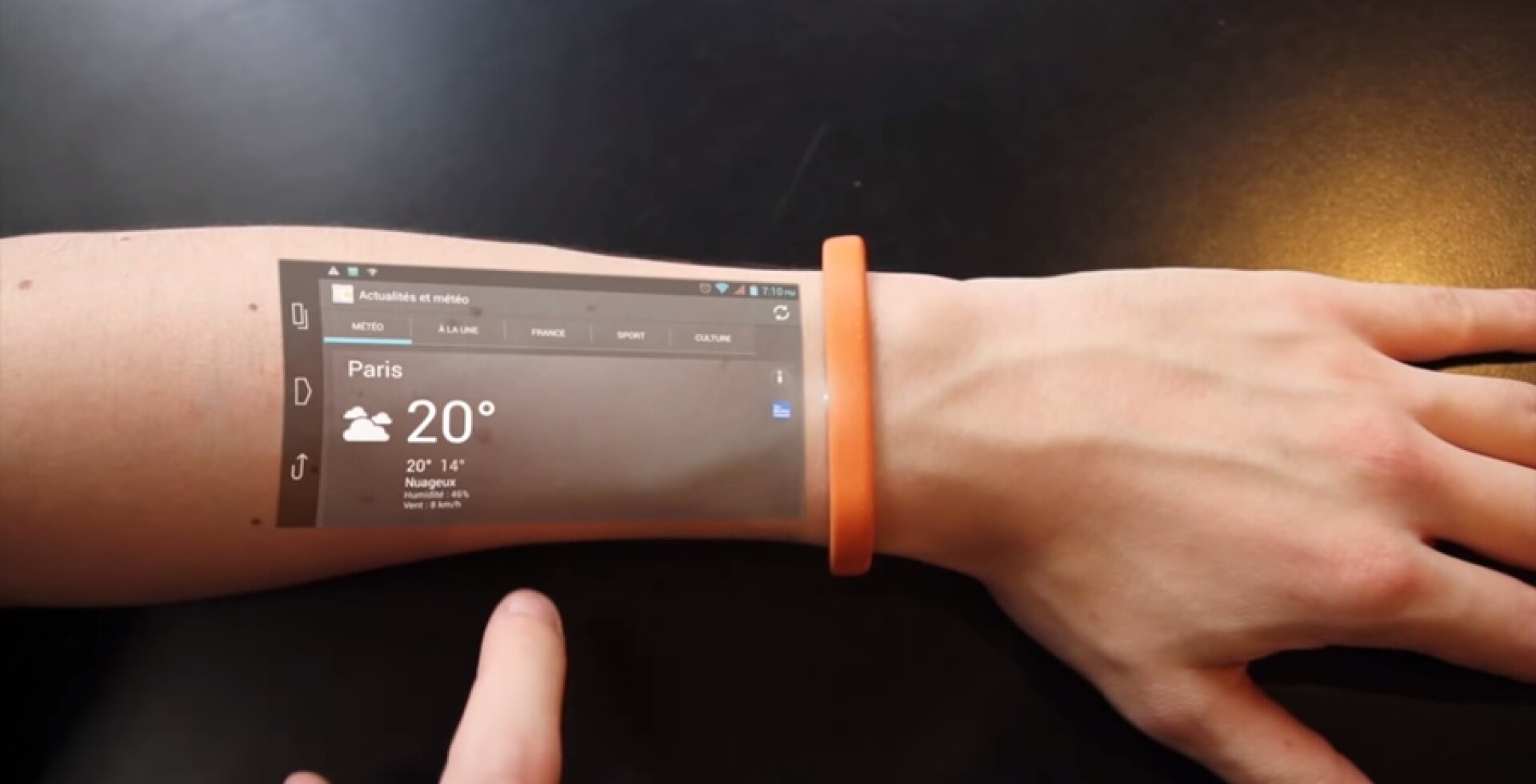 Cicret wristband turns your arm into a touch screen