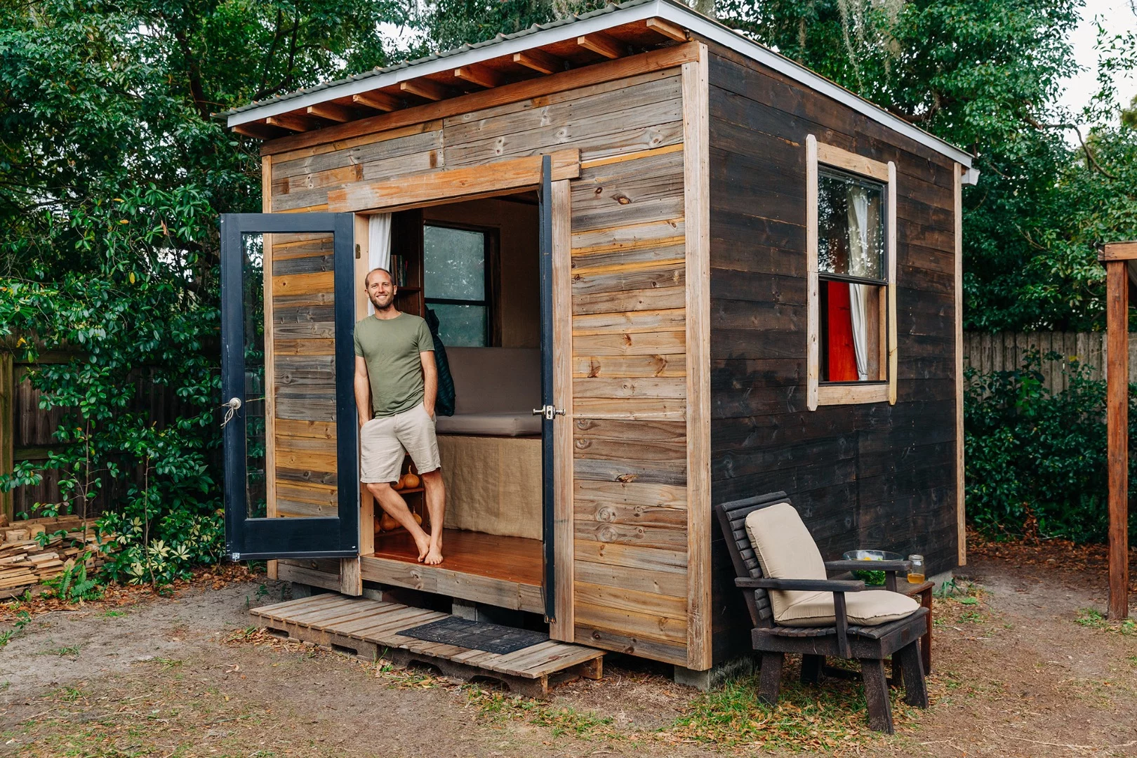 Greenfield plans to live in the tiny house for about two years