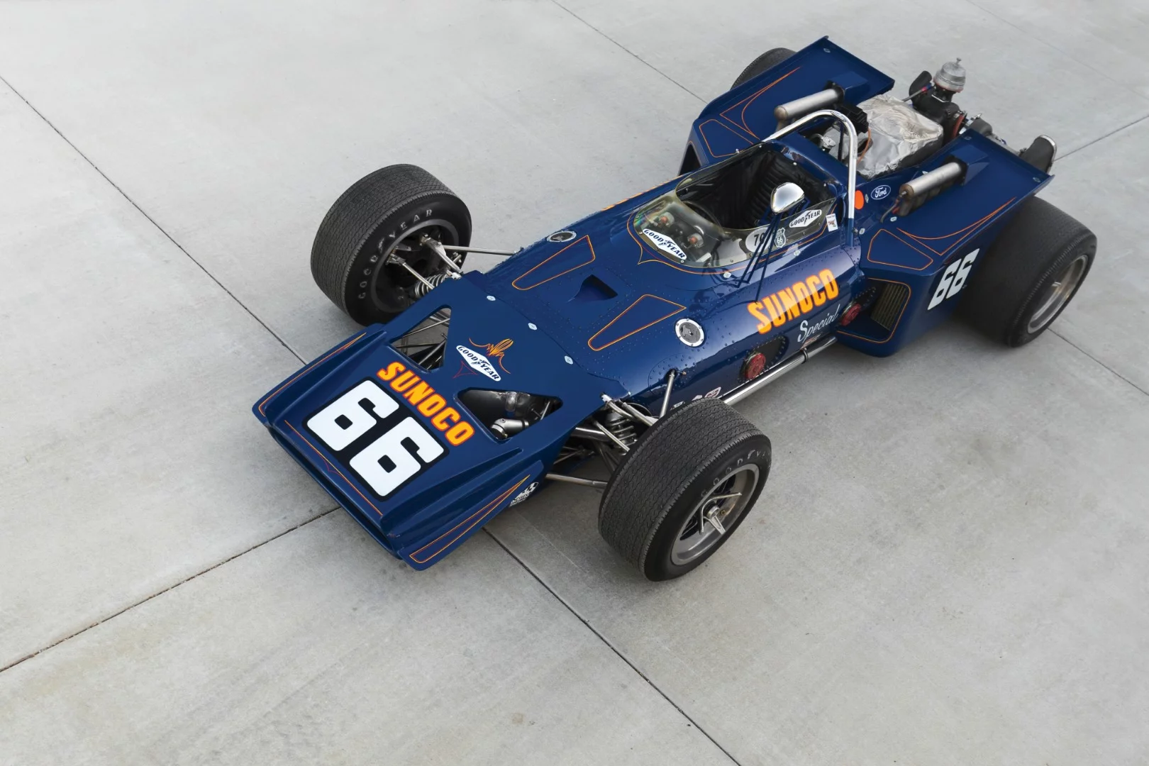 2018 Monterey Car Week Auction Report | 1970 Lola T153 'Sunoco Special' | Estimate: from $500,000 to $700,000 | No Reserve| Failed to reach reserve price. High bid: $350,000 | Auction: RM-Sothebys | Lot 221 | Official Description
