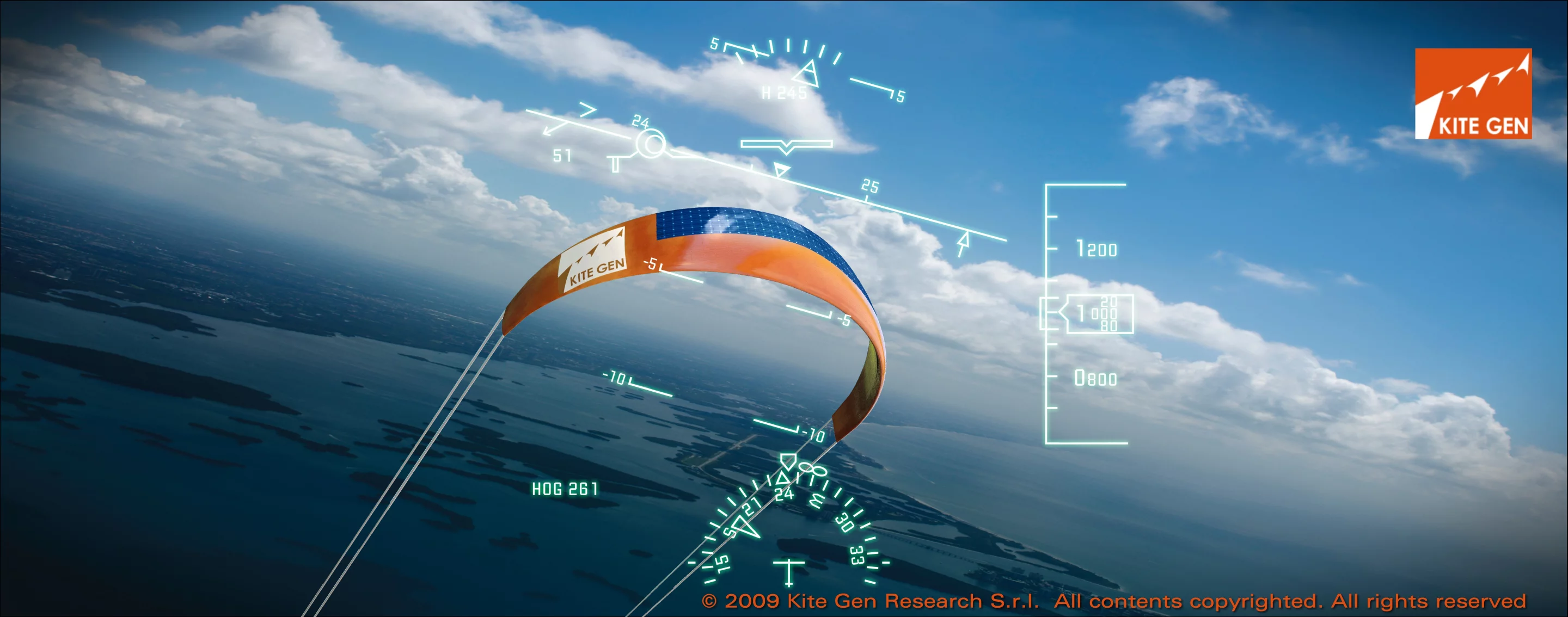 The large kites in the KiteGen system are able to take advantage of high-altitude winds (Image: KiteGen)