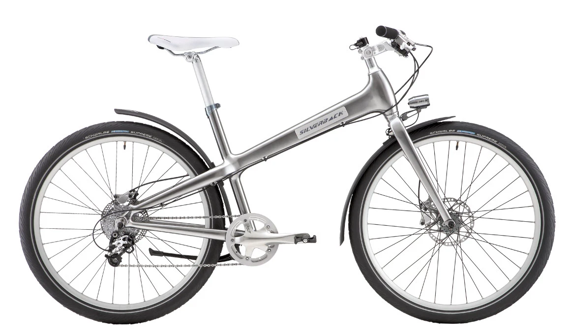 The Starke 1 from Silverback features an electric pedal assist motor and a dynamo-powered USB port