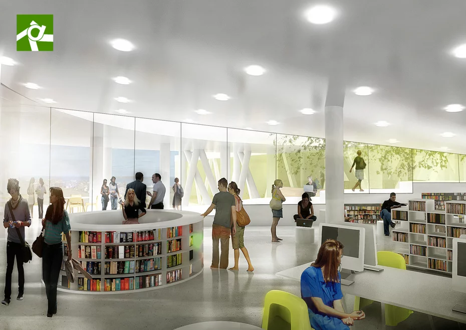 A BIG visualization of its Faroe Islands Education Center (Image: BIG)