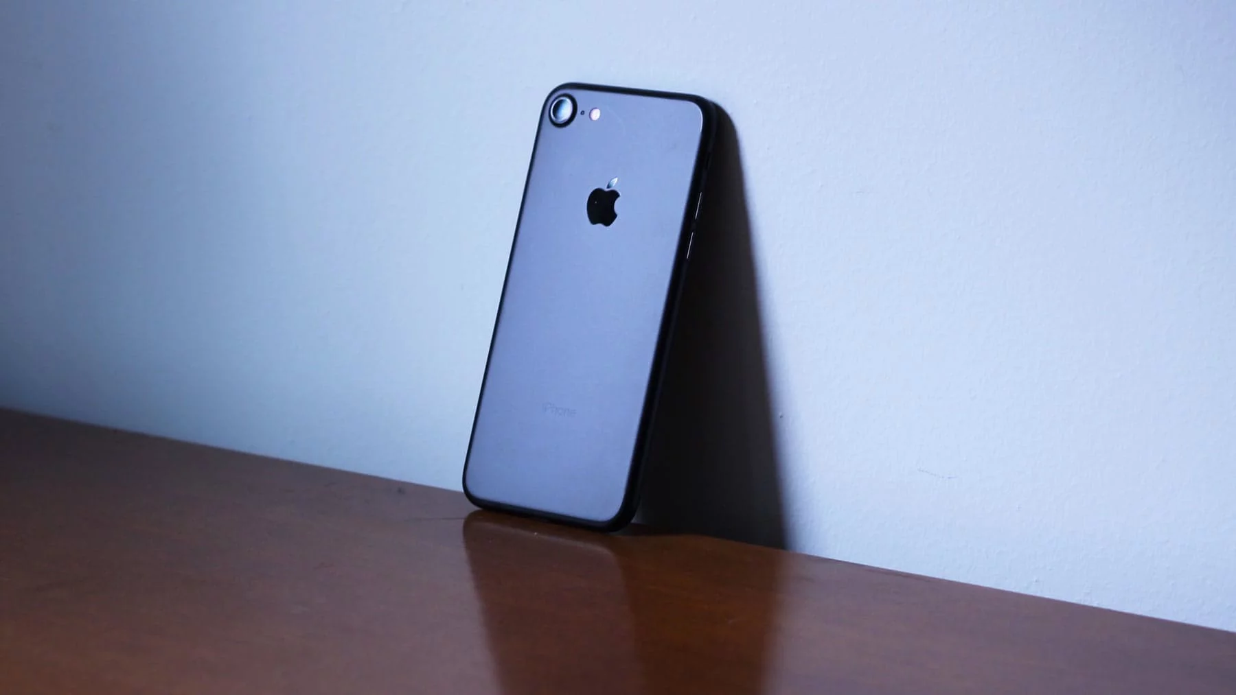 Back of the black iPhone 7