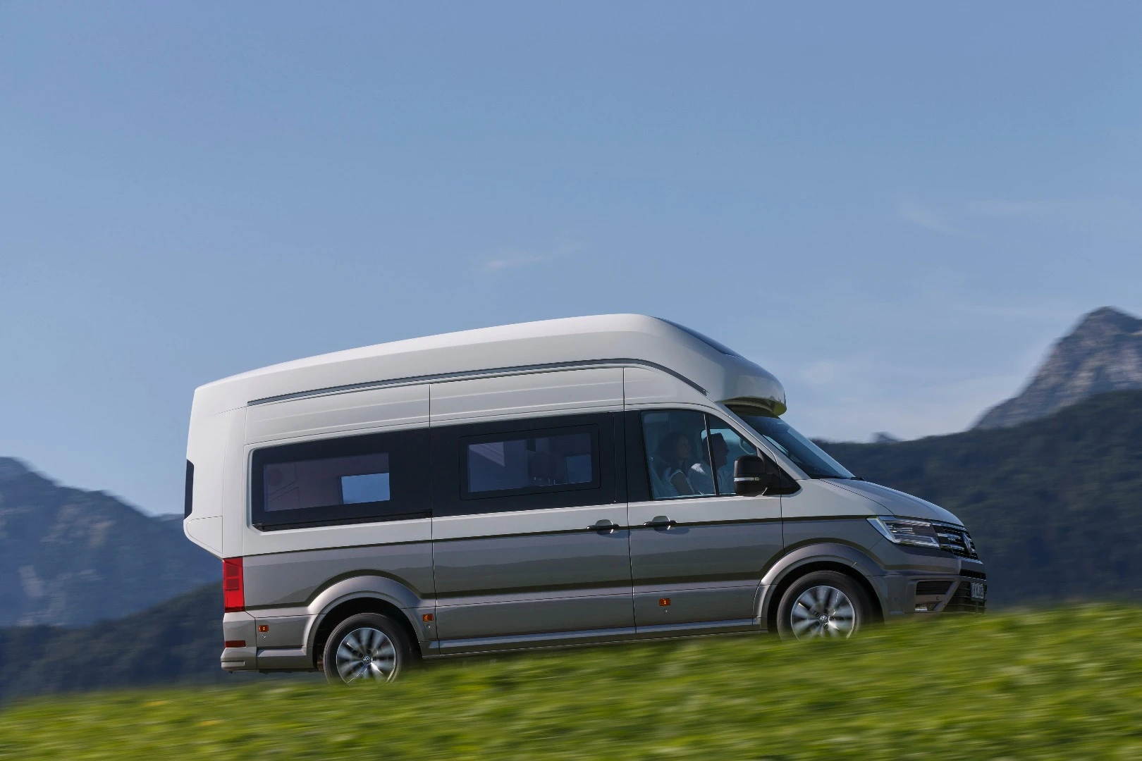 Not only is the Crafter a larger base than the Transporter, but VW has extended out the body in back, making room for a longitudinally mounted bed and a bathroom