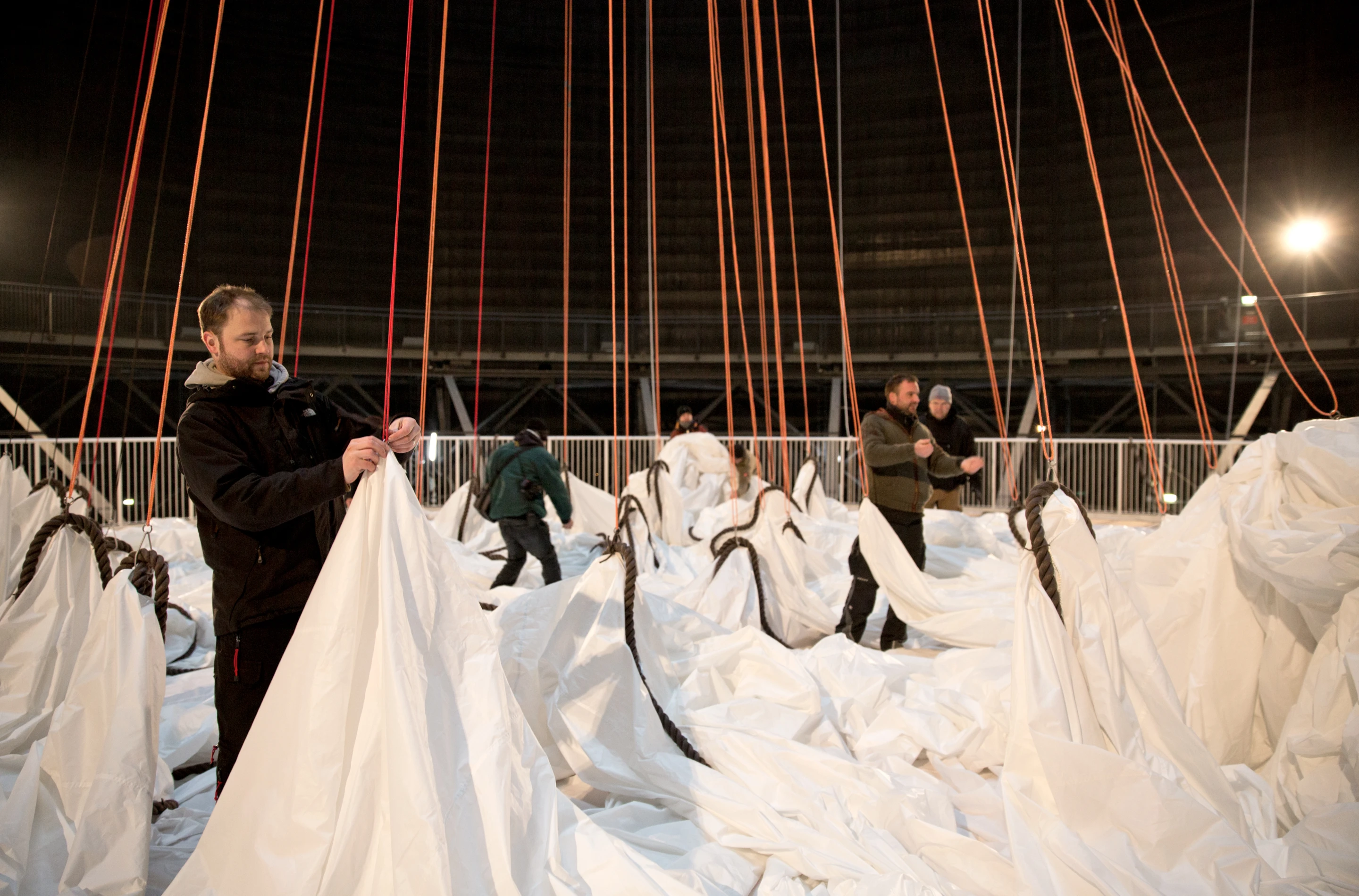 Big Air Package required 20,350 square meters (219,000 square feet) of semi-transparent polyester fabric (Photo: Wolfgang Volz)