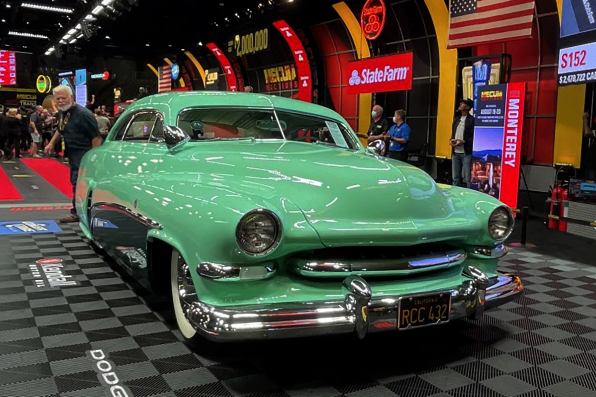 This 1951 Hirohata Mercury Custom sold for $2,145,000 at Mecum’s Kissimmee 2022 event.