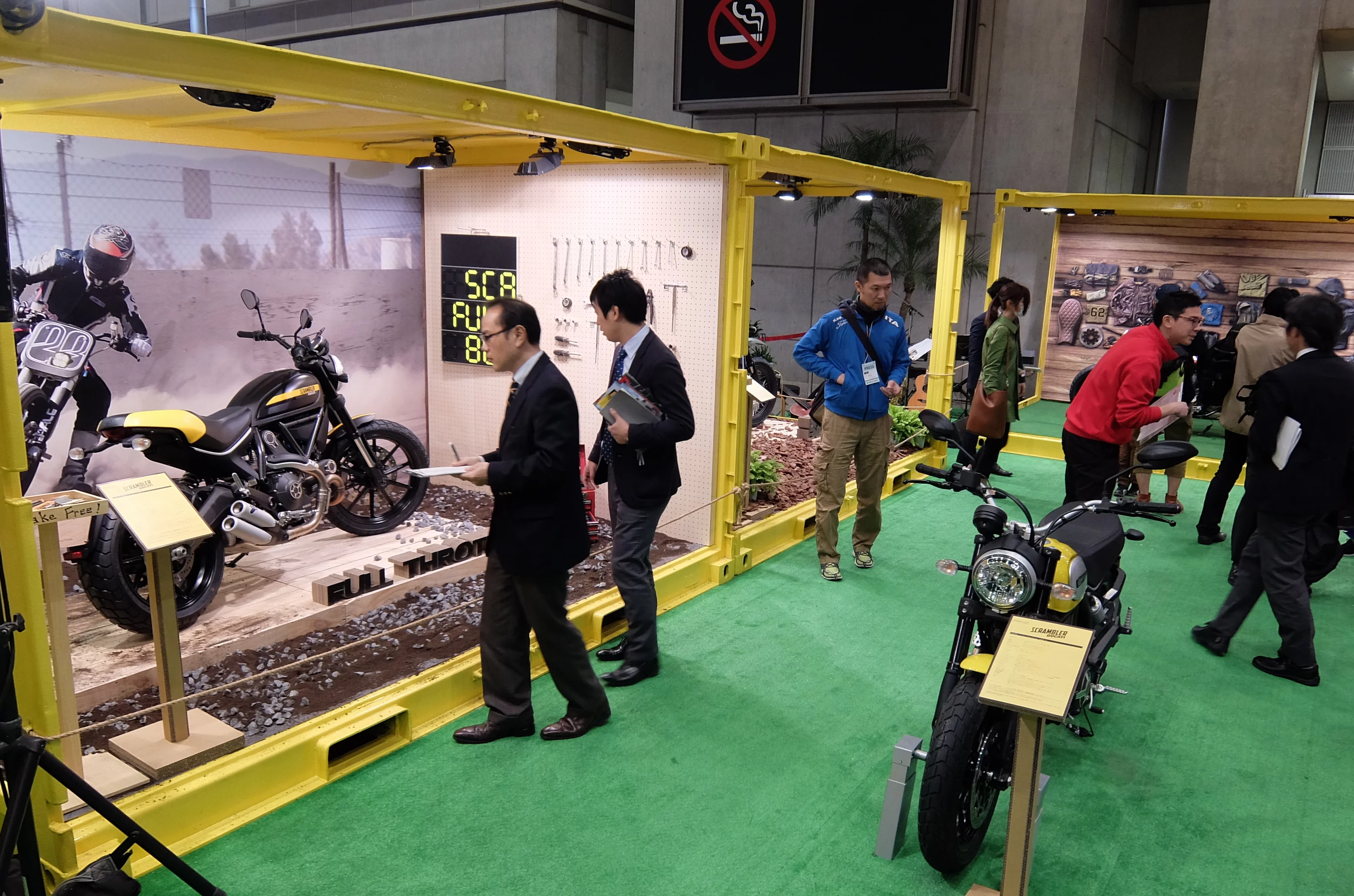 DUCATI had a very interesting series of stands where they depicted each model in a setting that it is designed to live in (Photo: Stephen Clemenger/Gizmag.com)