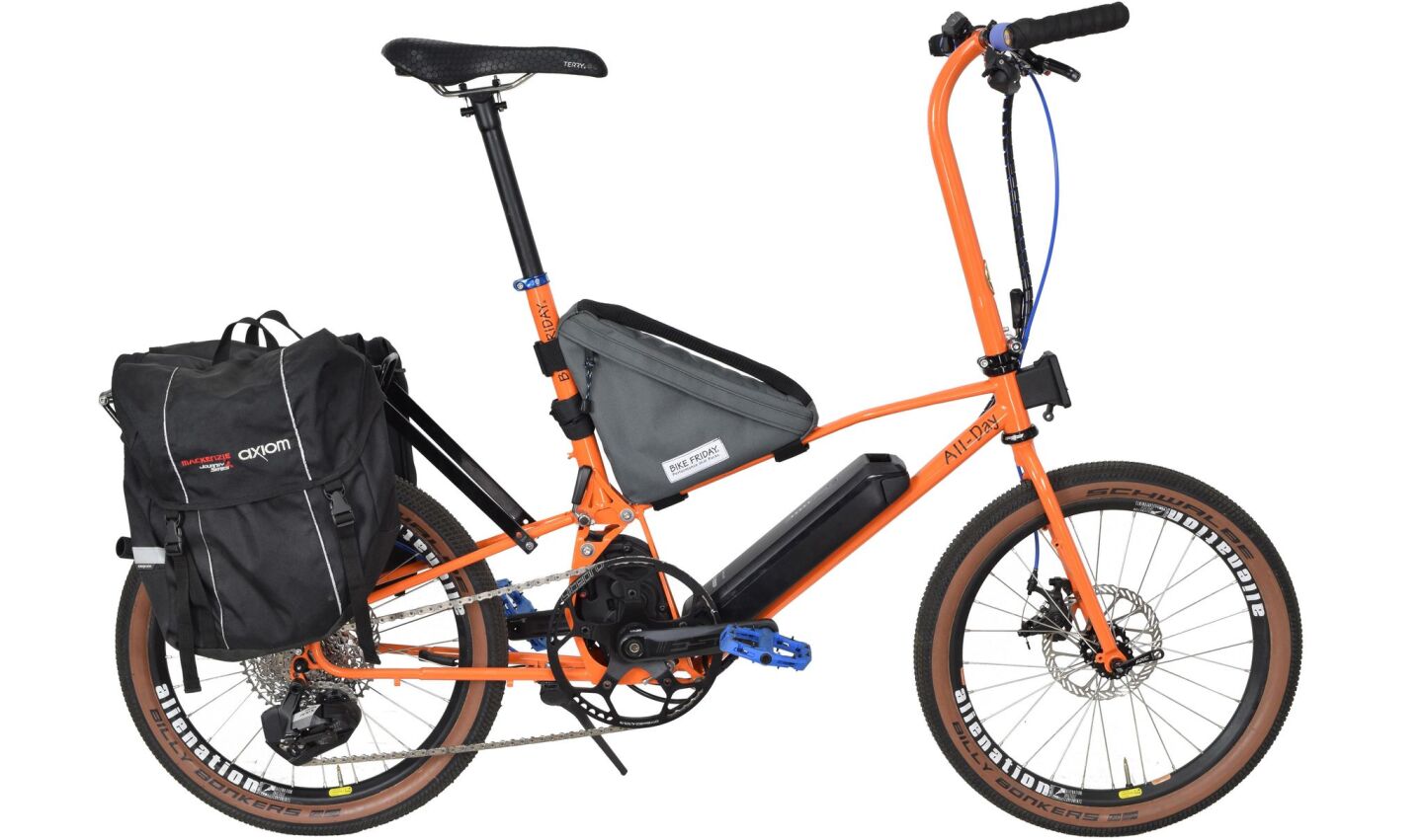The All Day's base frame can haul up to 260 lb, including the rider, but the ultralight Pro version is rated for 190 lb