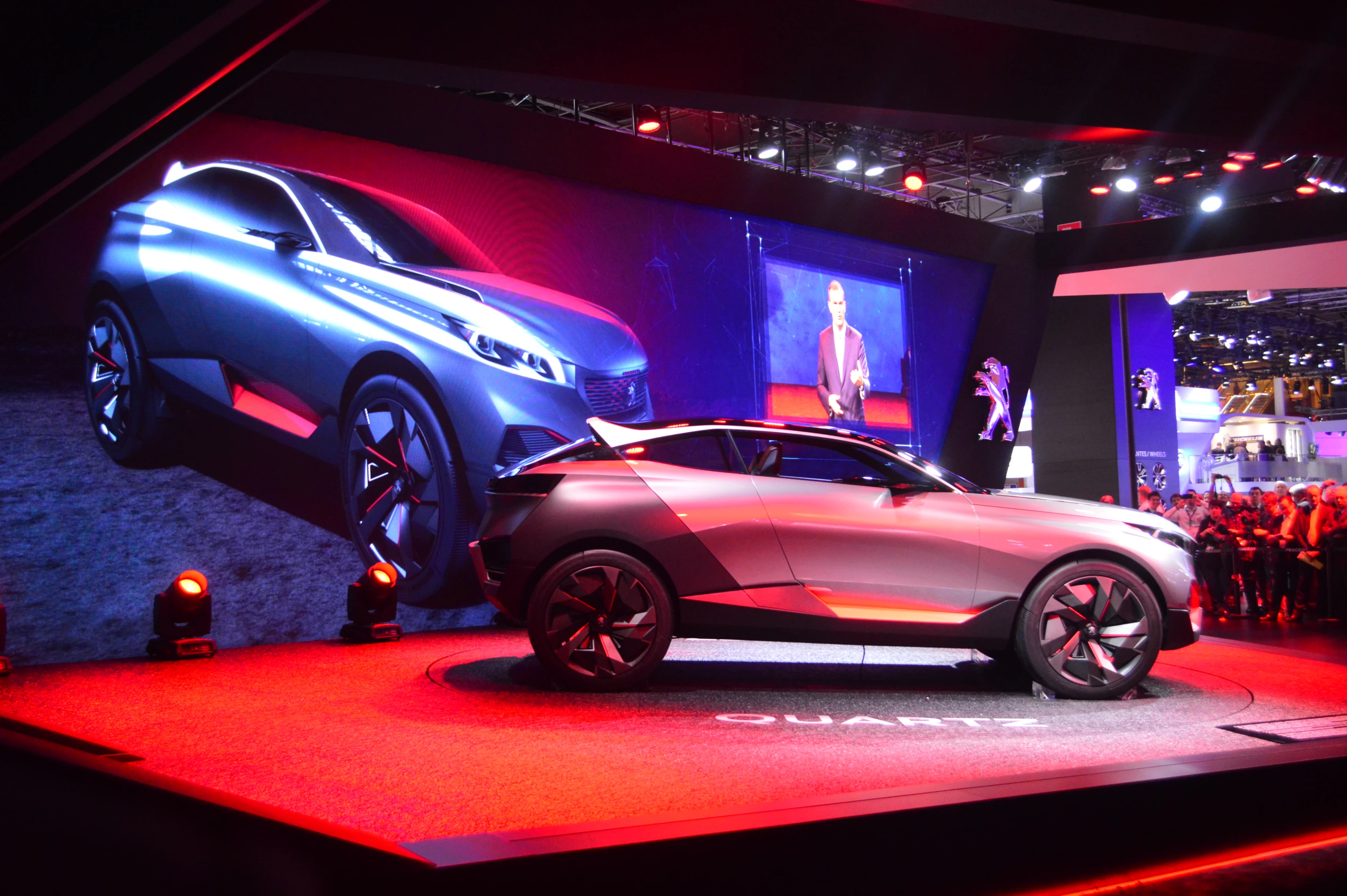 The Peugeot QUARTZ concept in the sheet metal (Photo: C.C. Weiss/Gizmag)