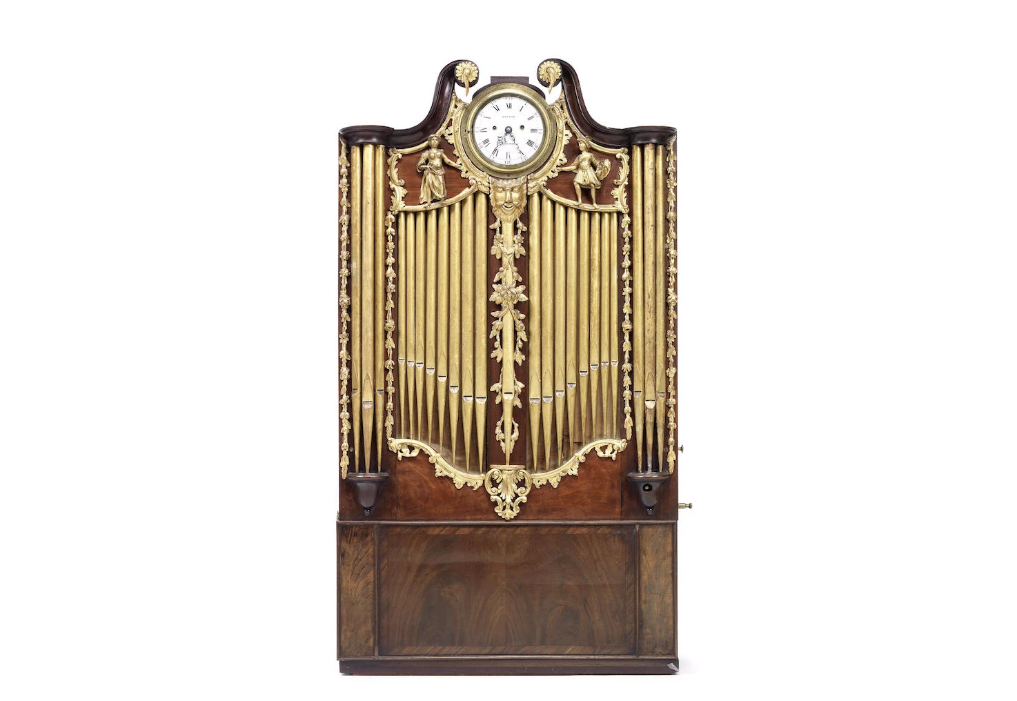 A Pistor mahogany organ and clock combo from mid-18th century England is expected to sell for at least US$14,800