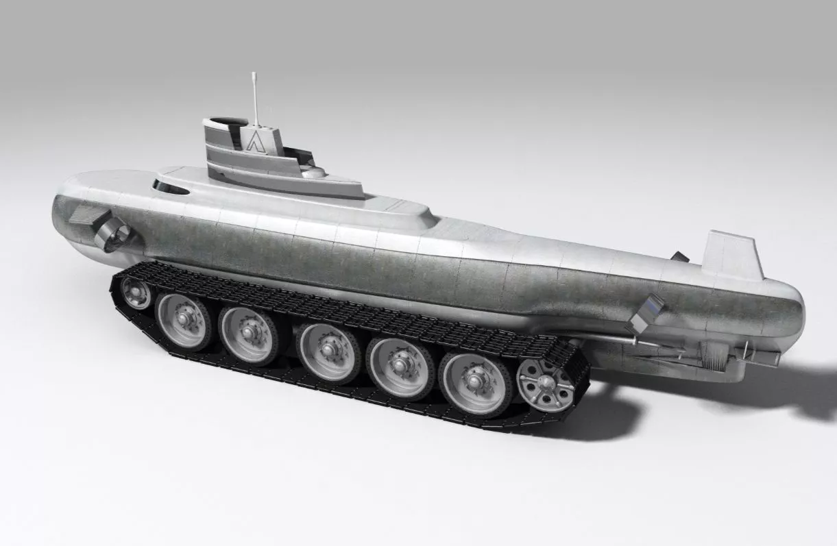 Philip Pauley's proposed Pathfinder submarines would be able to crawl along the sea floor, or move through the water when necessary