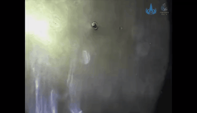 The Tianwen-1 lander as seen from the orbiter