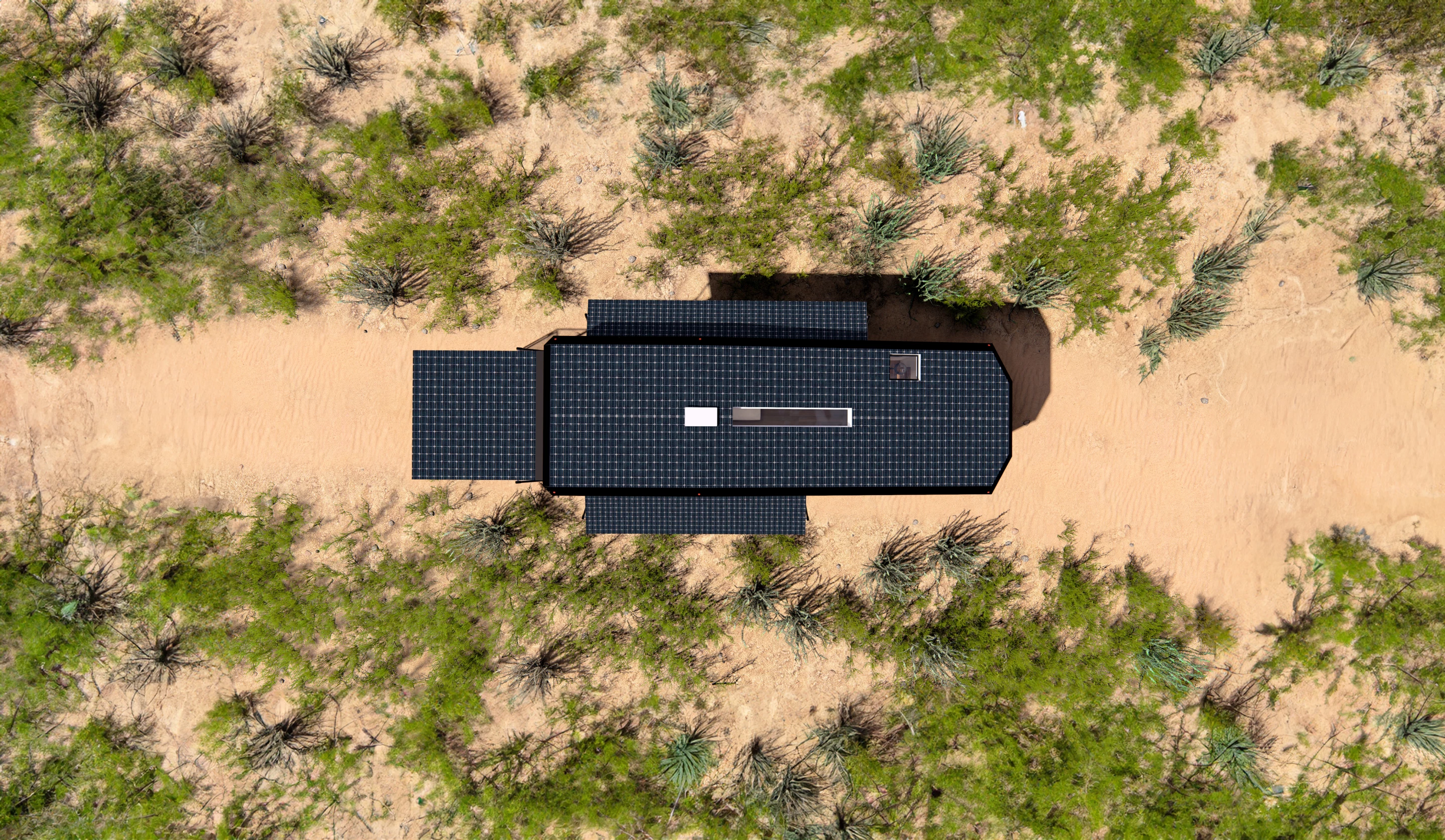Living Vehicle gives the Cybertrailer loads of solar power, as well as water generation and recirculation capabilities, extending the time campers can spend completely away off the grid