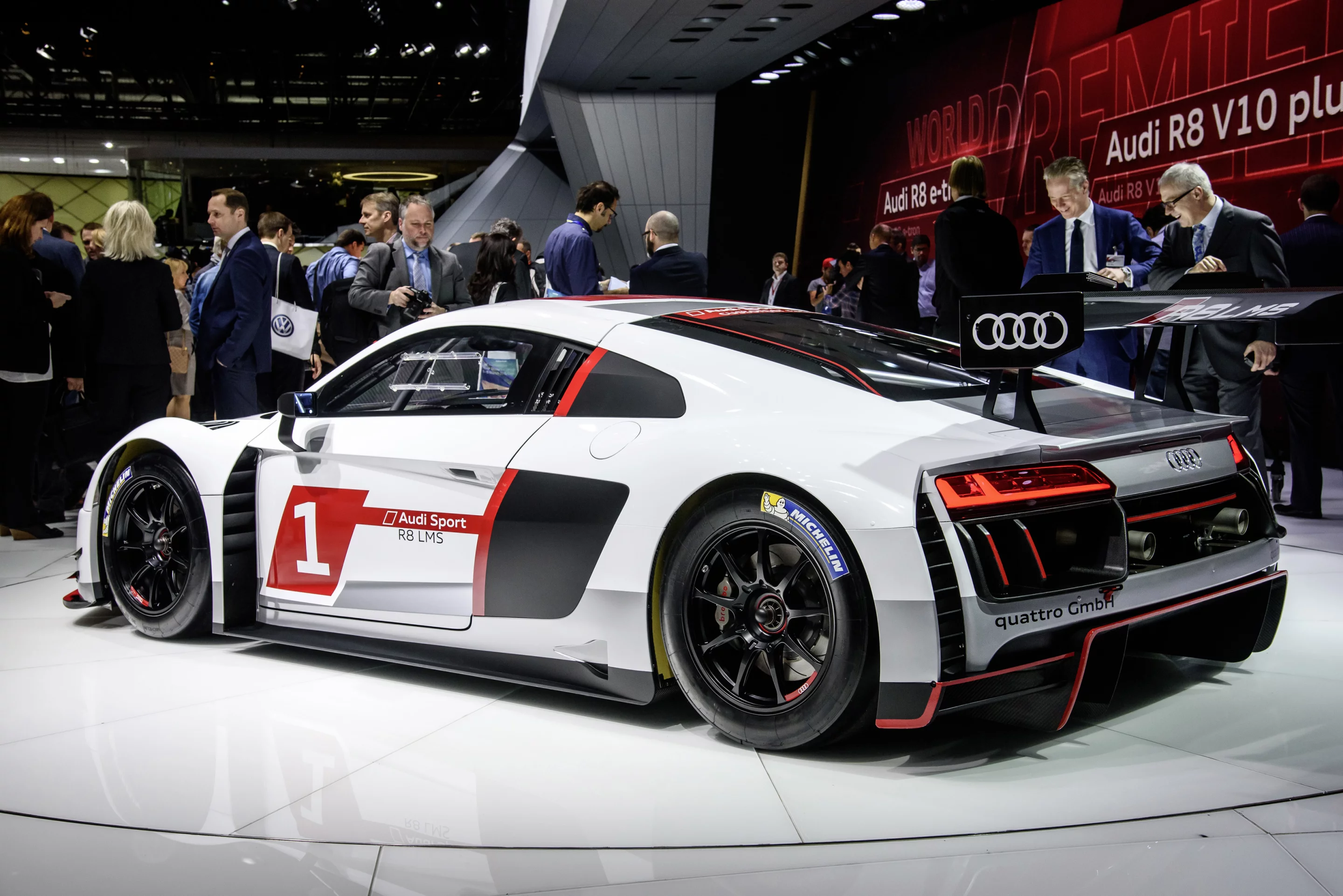 The Audi R8 LMS at the 2015 Geneva Motor Show