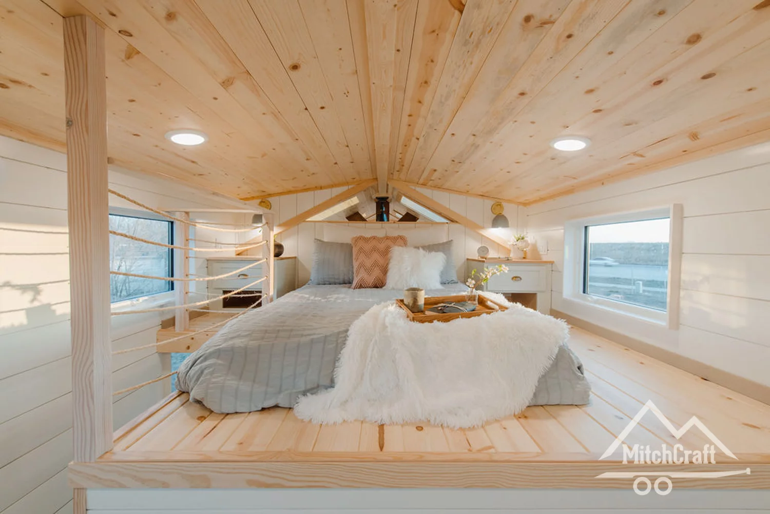 The master bedroom does not compromise on space or light