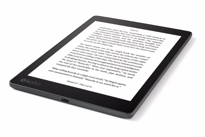 The Kobo Aura One can hold 6,000 books, and can be submerged for up to an hour in two meters of water