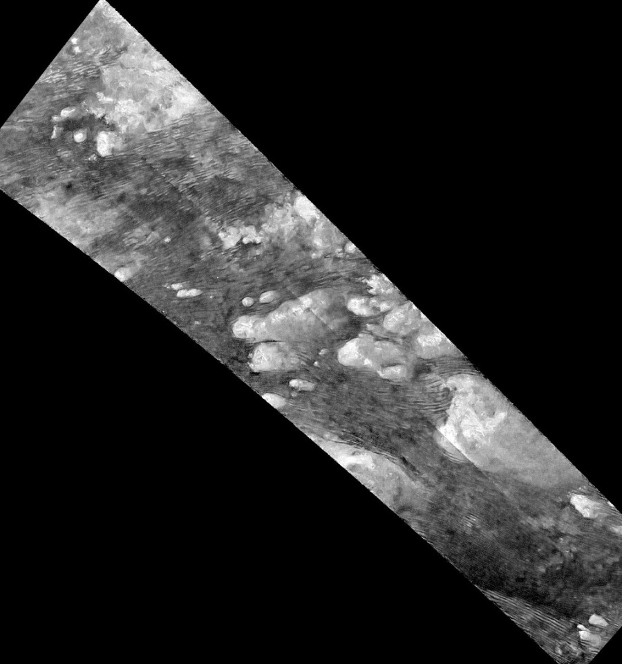 Radar image of the Shangri-La Sand Sea on Titan from NASA's Cassini spacecraft
