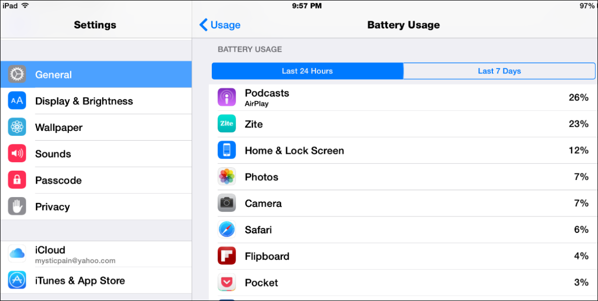 Monitor app battery usage