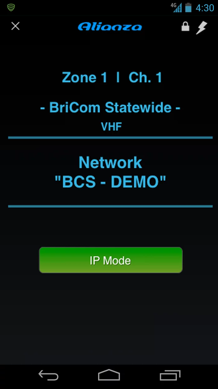 A screenshot of the companion application on Android