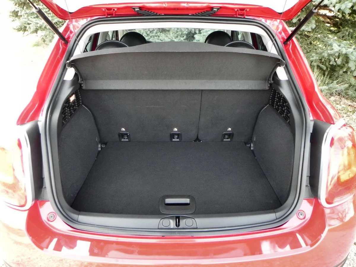 The cargo area is small, but useful in its shape and contours